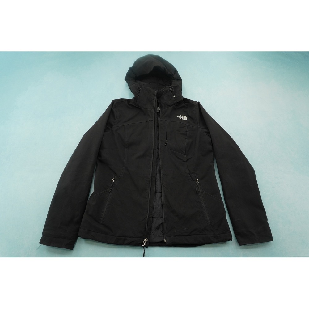 The North Face Womens Apex Bionic Windwall Hooded Softshell Jacket Black Medium
